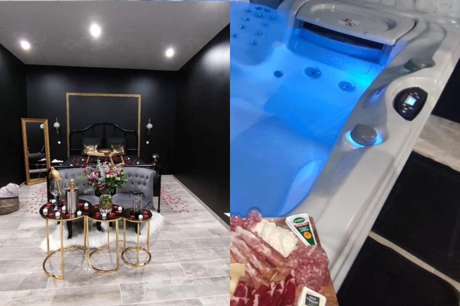 Chambre et jacuzzi Love room Bordeaux