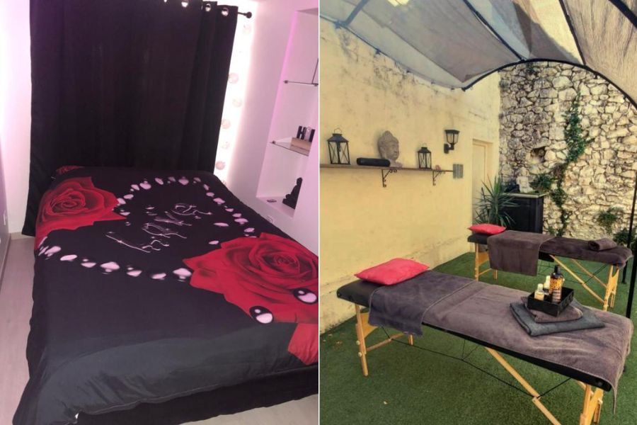 Appartement Love room avec jacuzzi et hammam privatisé Lieu insolite en amoureux Spa détente assurée avec de doux massages en options sur demande